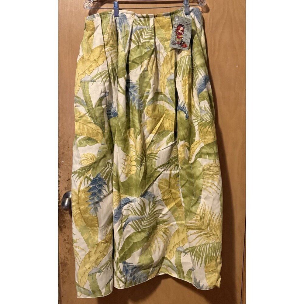 Damsel in this Dress Tulip Skirt NWT Green Blue Palm Print Renaissance Faire